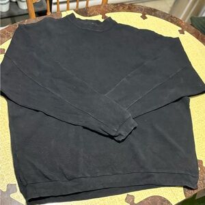 Vintage Black Crewneck Sweater with Relaxed Fit